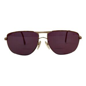 Vintage Tura Mod Aviator Sunglasses Tortoise Gold Frame Purple Lenses MOD-295